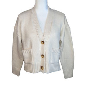 Astr The Label Oversized Cropped Cardigan Sweater Size XS